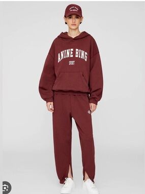 Anine bing dark cherry jogger